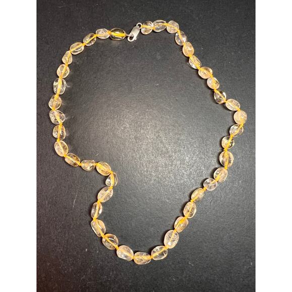 NEW citrine 20 inch necklace with sterling silver clasp - Picture 1 of 13